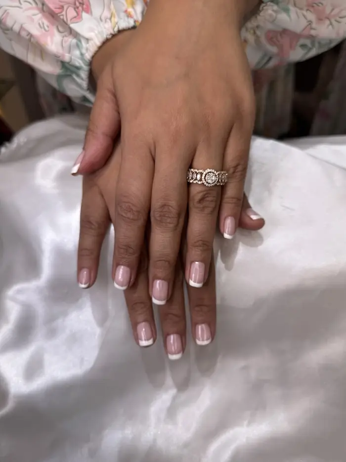 Classic French manicure done at Ash Beauty